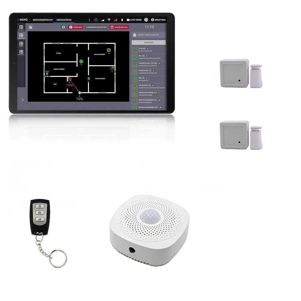 AlarmTab® - Alarmanlagen Starter-Set für Wohnungen