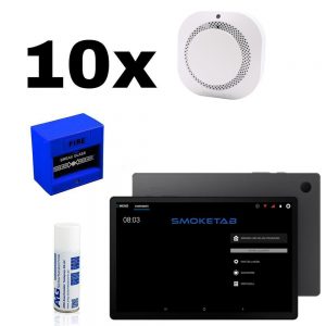 SmokeTab Brandmeldezentrale mit 10 x Funk-Rauchmelder
